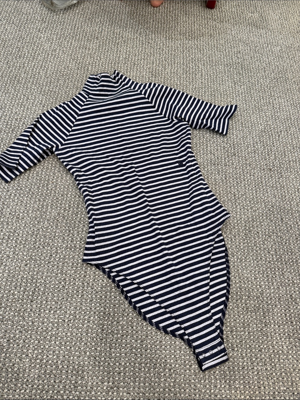 G-Star Navy and White Striped Bodysuit